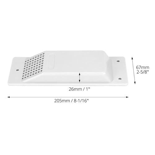 QWORK Shipping Container Air Vents - 8\" x 2.6\" Light Grey, 10 Pack Enhanced Cross Flow Ventilation Design for Efficient Air Circulation
