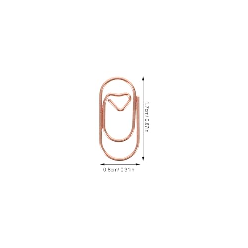 Angoily Lot de 100 Mini Trombones en Métal de Cœur, Petites Pinces Décoratives Colorées, Clips pour Agenda et Fournitures de Bureau, Trombones Amusants pour Organisation Scolaire et – vue 2