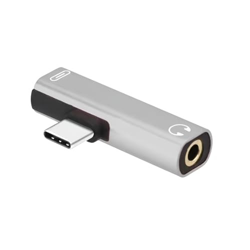 [Miflaier]Type C to 3.5mm �ϊ��A�_�v�^ 2in1 �[�d+���y�������p PD100W�}���[�d�Ή� DAC���� �^�C�vC�C���z���ϊ� �A�_�v�^ �A���~�j�E������ �R���p�N�g T�^�f�U�C�� iPhone16/15//�^�u���b�g�Ή� �u��