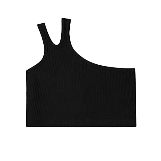 Dasongff Niños Niños Niñas Baile Tank Un Hombro Espalda Nadador Tinte Cultura Sin Mangas Tops Gran Tamaño Para Niñas Apretonadas Manga Corta