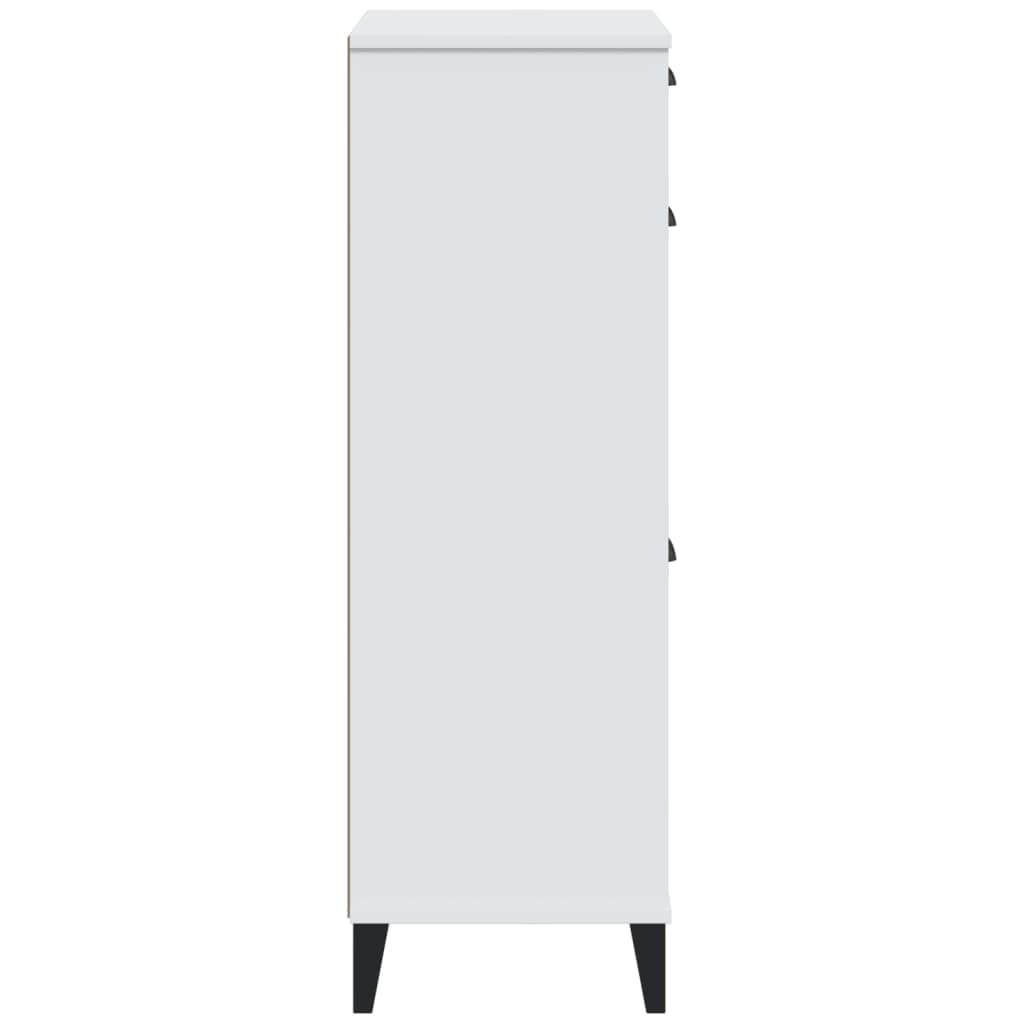 Scarpiera VIKEN bianco, materiale in legno, 60 x 35 x 107 cm, organizer sottile per scarpe per ingresso, contenitore nascosto fino a 8 paia di scarpe
