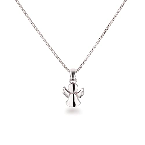 Sch&ouml;ner-SD Anh&auml;nger Kleiner Engel mit Kette 38cm - 43cm 925 Silber Schutzengel gl&auml;nzend poliert
