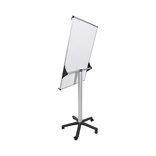 Bi-Office Earth mobiles Flipchart, 70 x 100 cm, lackierte, trocken abwischbare Stahloberfläche, magnethaftend, Aluminiumrahmen, Schwarz
