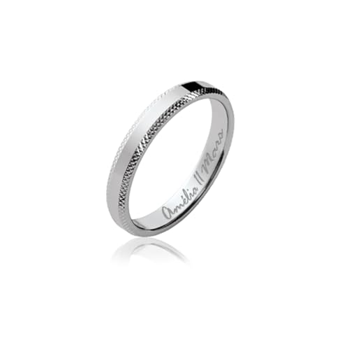 Bague Alliance en Argent 925 Tata Gisèle ruban biseauté 3 mm