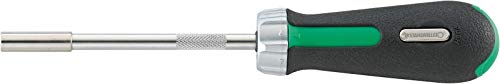 STAHLWILLE 4008-1 | 1/4“ Ratschenschraubendreher | die schnelle Art Schrauben anzuziehen | zur Aufnahme von Bits | lange Ausführung, Länge 250 mm