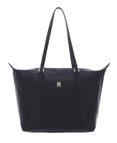 Tommy Hilfiger Damen Tote Bag Tasche Poppy Plus mit Reißverschluss, Blau (Space Blue), Onesize