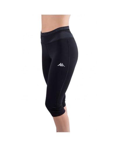 Leggings Donna Fitness Colore Nero. Leggings Capri sotto Ginocchio. Ideali per Palestra, Jogging, Allenamento Sportivo. (S/M)