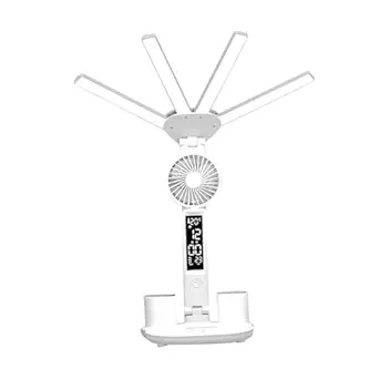 MYADDICTION Desk Lamp Foldable Eye Protection Decor with Fan Multifunction Reading Light