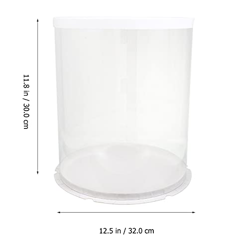 Jojofuny Cupcake Container 13X13X12 Inches Round Clear Cake Boxes, Cake Containers Carriers With Dome Lids And Cake Boards, White Paper Bakery Box Gift Packing Box Single Cupcake Boxes #TOP3