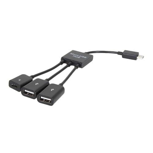 Adaptador micro USB OTG 3 en 1 con doble puerto USB 2.0 para móviles 4