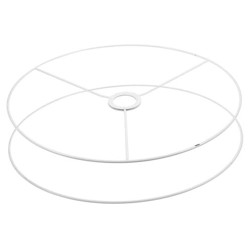 ELAYARD - ELAYARD Anneau Abat-jour Vintage Rond avec Douille Support Métallique Stable pour DIY Lampe de Table Suspension et Lampadaire