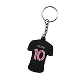 International Miami Home Jersey PVC Key Chain Keychain Messi 10 3D Printed Text and Number (Away)
