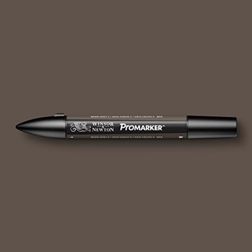 Image of Winsor & Newton Promarker, Alcohol Based Markers, Warm Grey 5 (WG5), Double Tipped Drawing Marker Set for Artists, Graphic Designers, Illustrators - Chisel & Fine Twin Tip, Streak Free Coverage