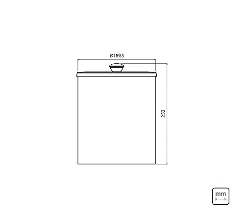 Lixeira em Aço Inox com Tampa 5 Litros, Tramontina, Inox