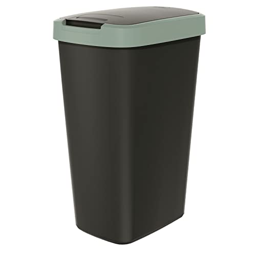 Poubelle tri sélectif 45 litres plastique noir et vert Keden Compacta Q