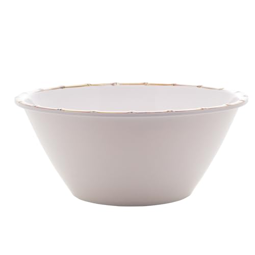 Saladeira de Melamina Bambu Branco 25cm x 12 cm - Wolff