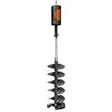 K-Drill 8-1/2 Inch Diameter Ice Auger With Built-In Adjustable Extension Shaft
