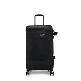 Kipling Spontaneous Softside Spinner Wheel Luggage, Integrated TSA Accepted Lock, Black Noir, Checked-Medium 26,KI6918