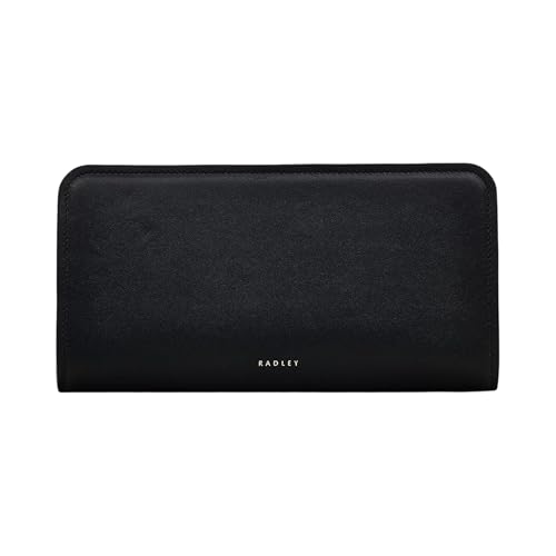 Grand portefeuille zippé RADLEY Bow Street en cuir noir au design premium
