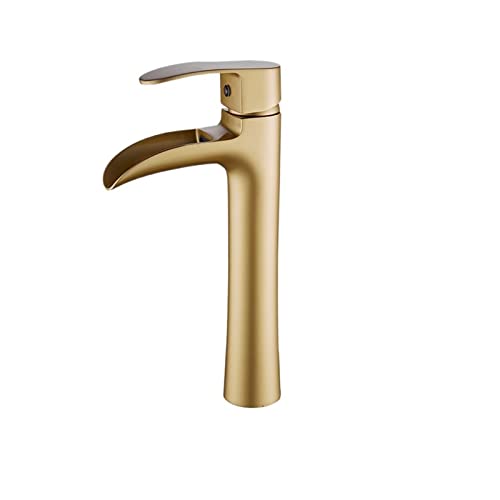 Robinet de lavabo Or Cascade avec mitigeur eau chaude et froide - 2
