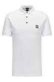 BOSS Polo de algodón elástico para Hombre con Logotipo, White100, M