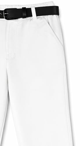 Image of CAVIO Boys Stretchable Solid Regular Fit Trousers with Belt