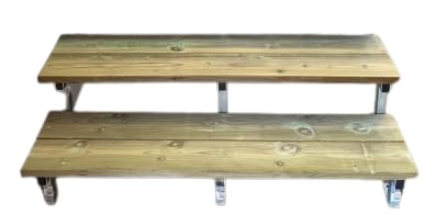 Escalier bois limons métal en kit pour compenser un dénivelé - 8