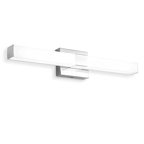 HOPSON Bathroom Light Fixtures Over Mirror Modern LED Vanity Light Bar 16W Chrome Bath Wall Mount Lighting HOPSON Bathroom Light Fixtures Over Mirror Modern LED Vanity Light Bar 16W Chrome Bath Wall Mount Lighting