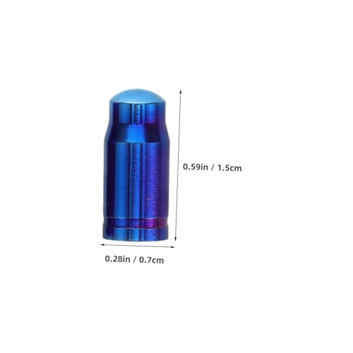 Balacoo – Tapones para válvula de rueda de bicicleta, 2 unidades, color azul, fabricados en aleación de titanio, fácil instalación miniatura 2