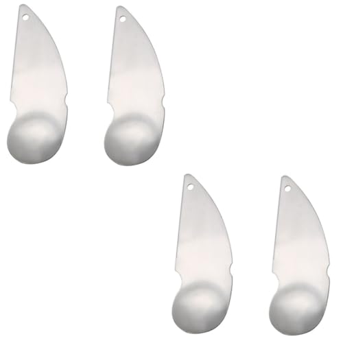 ABOOFAN 2 Ensembles Cuillère À Kiwis Couler Éplucheur De Légumes Pinces Cuisine Accessoires Accessoire Cuisine Coupe-Kiwis Cuillères À Kiwi Portables Acier Inoxydable Silver 2 Pièces * 2