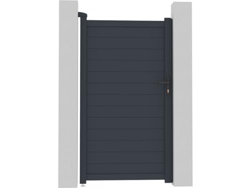 Puerta jardin aluminio Marc - 101.2 x 180.9 cm - Gris