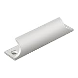 Maniglia per porta con dettagli in legno massello e base in lega di alluminio, progettata per ante di battenti e armadietti, verniciata resistente al calore (argento)