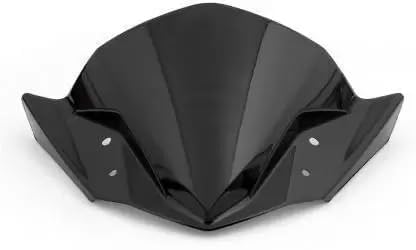 GadiBike Bike Universal Windscreen/Wind Deflectors Headlight Visor Fairing Kit Polycarbonate Unbreakable New Model Visor Glass Black Compatible with RE Thunderbird 350 Type 1