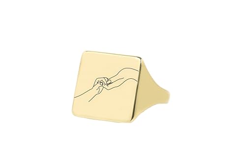 Bague chevalière main tendue en argent pour un style unique