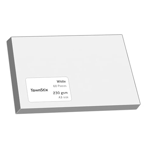 60 Sztuk, 230 g/m² - Karton Biały A3, Gruby Karta Biała do Rysowania Druku Drukarka
