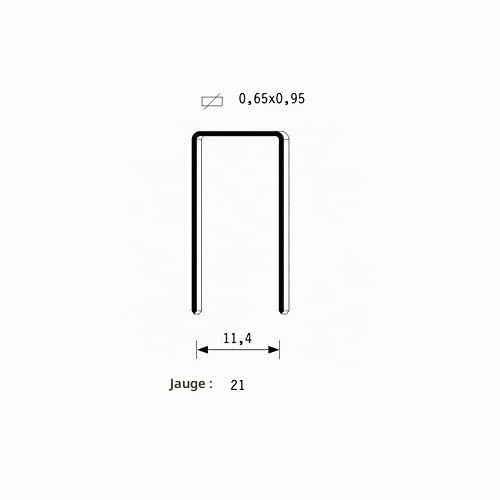 Agrafes STANLEY Série légère 80 12.8 mm Couronne 8 mm Galvanisées - vue 6