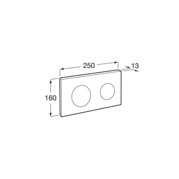 Roca One A890189206 Discharge Drive Plate, PL10 Dual, Matte Black, Plastic, Dull Black - Image 4