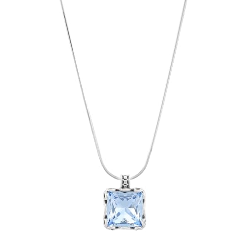 Silpada 'Cooling Effects' Sterling Silver Blue Crystal Pendant Necklace, 18