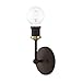 Livex Lighting 14429-07 Lansdale 1 Light ADA Vanity Sconce, Bronze with Antique Brass Accents