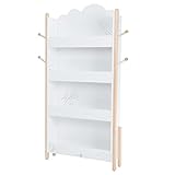 labebe - Baby Bookshelf, Wooden Kidcraft Bookcase White for Kids 1-5 Years, Children Book rack/Toy Storage, 4 Layer Book Shelf for Toddler Girl & Boy(6'W23.22L'47.24H)