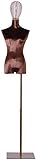 Fensterabzieher Schaufensterpuppe Torso Kleidung Display Clothing Store Damenmodell Props, Halblangen Brautkleid Anzeige (Color : Brown)