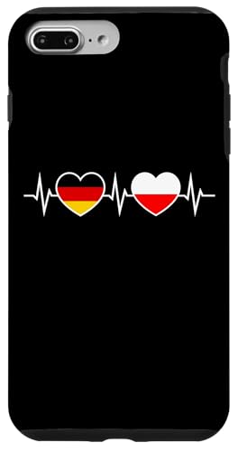 Germany And Poland Heartbeat German Pole Polish Two Hearts �X�}�z�P�[�X iPhone 7 Plus/8 Plus �p