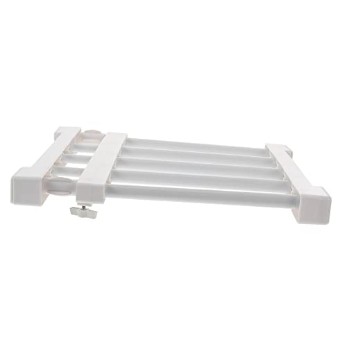 STOBAZA 1Pc Expandable Storage Shelf for Closet Nail Design Space Saving Organizer for Wardrobe Bathroom Kitchen and More