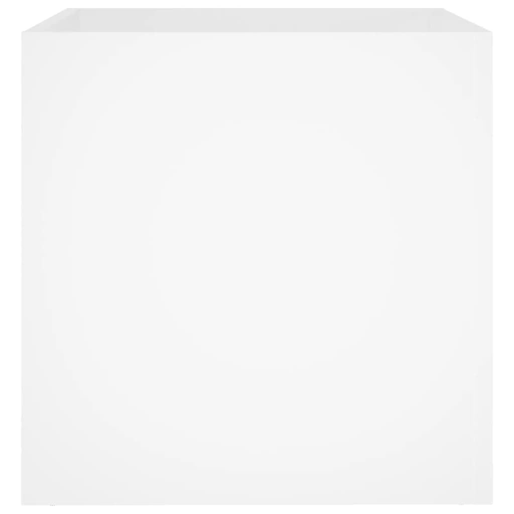 Jardinera blanca 40x40x40 cm de material de madera, diseño moderno con robustez y durabilidad para salón, dormitorio, oficina, balcón, jardín y terraza