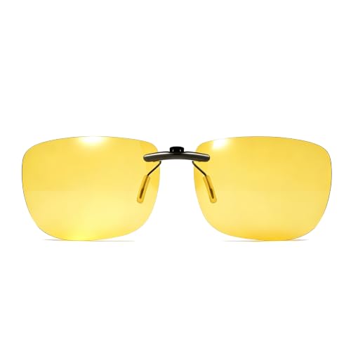 Gafas de conducción nocturna polarizadas con clip antideslumbrante unisex