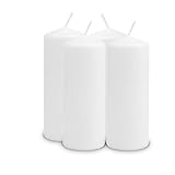 Müller Kerzen 2012008082 4 Sicherheitskerzen mit Brandschutzsystem, 200 x 80 mm, weiß