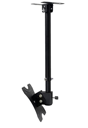 Adjustable Ceiling TV Mount Bracket Fits Most 14-42" LCD LED Plasma Monitor Flat Panel Screen Displays Tilt / 360°Swivel