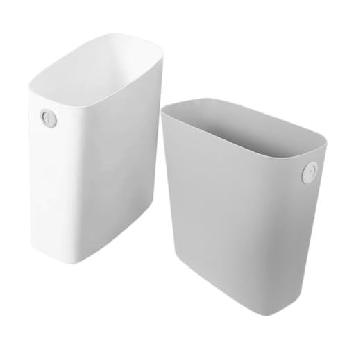Latas de basura rectangulares sin tapa 2 piezas