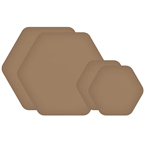 Image of GEAR AID Tenacious Tape Hex Repair Patches, 2.5 inch & 1.5 inch, Coyote, 4 Count