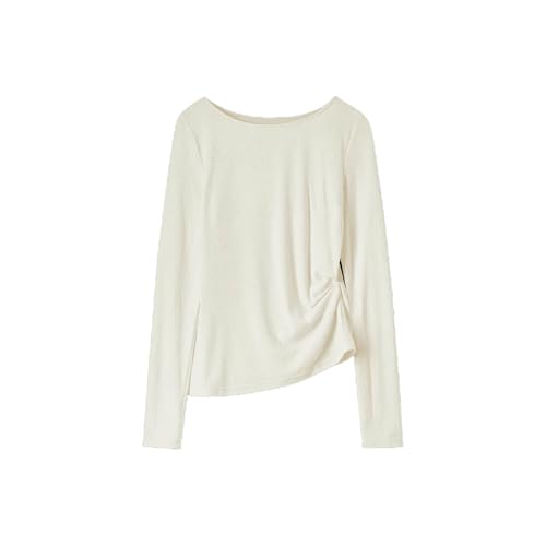 Ourlet fendu élégant sur ce t-shirt slim femme qui galbe la silhouette sans serrer